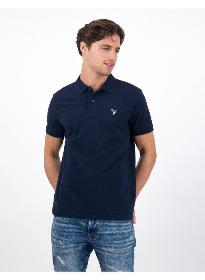Embroidered Logo Polo Shirt Classic Cotton Blend - Image 1