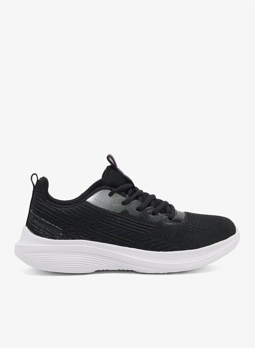 Black Knitted Low-Top Sneaker for Women - Image 1