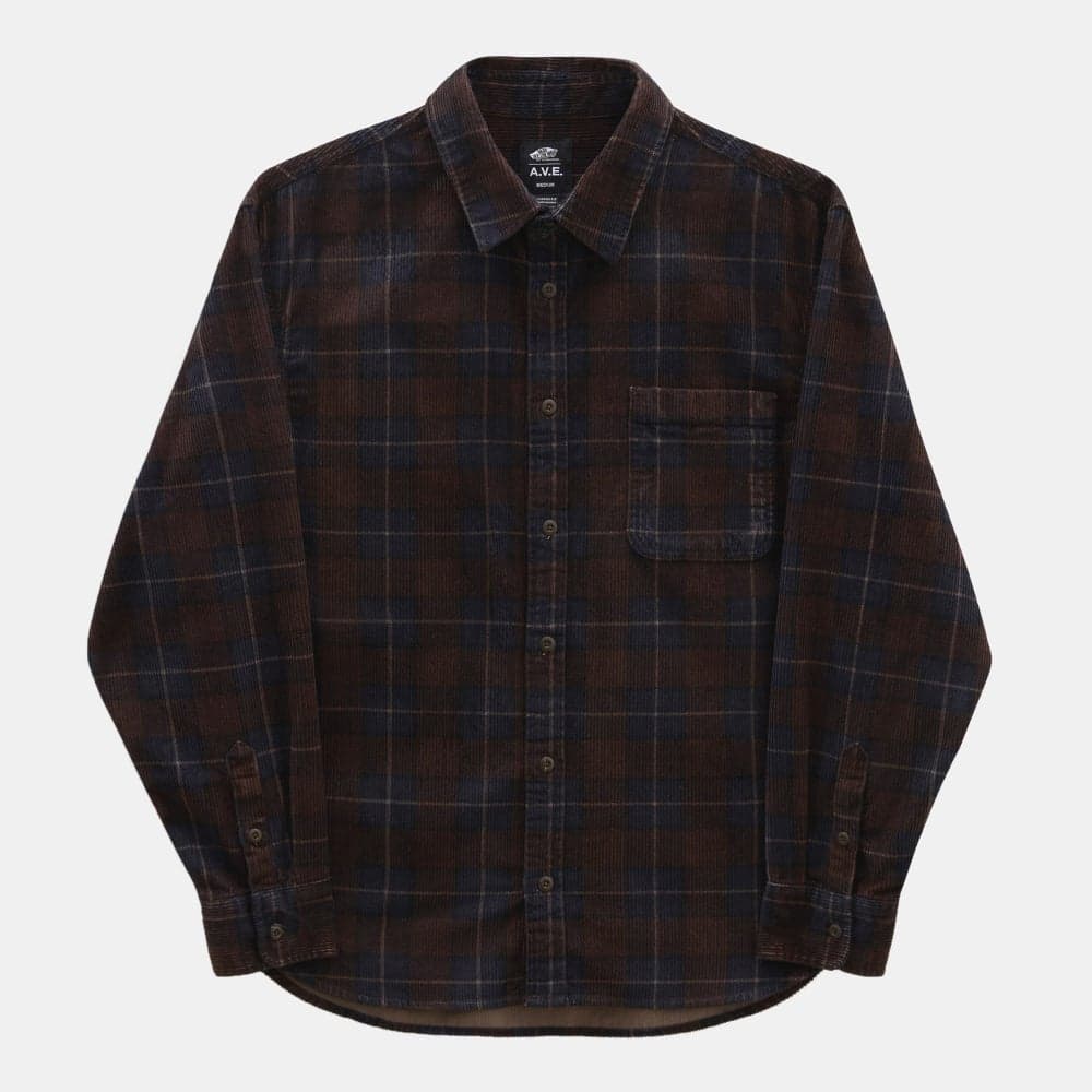 Vans Ave Plaid Long Sleeve Shirt Brown - Image 1