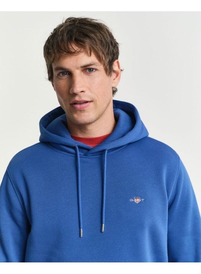 Gant Shield Blue Regular Fit Hoodie - Image 1