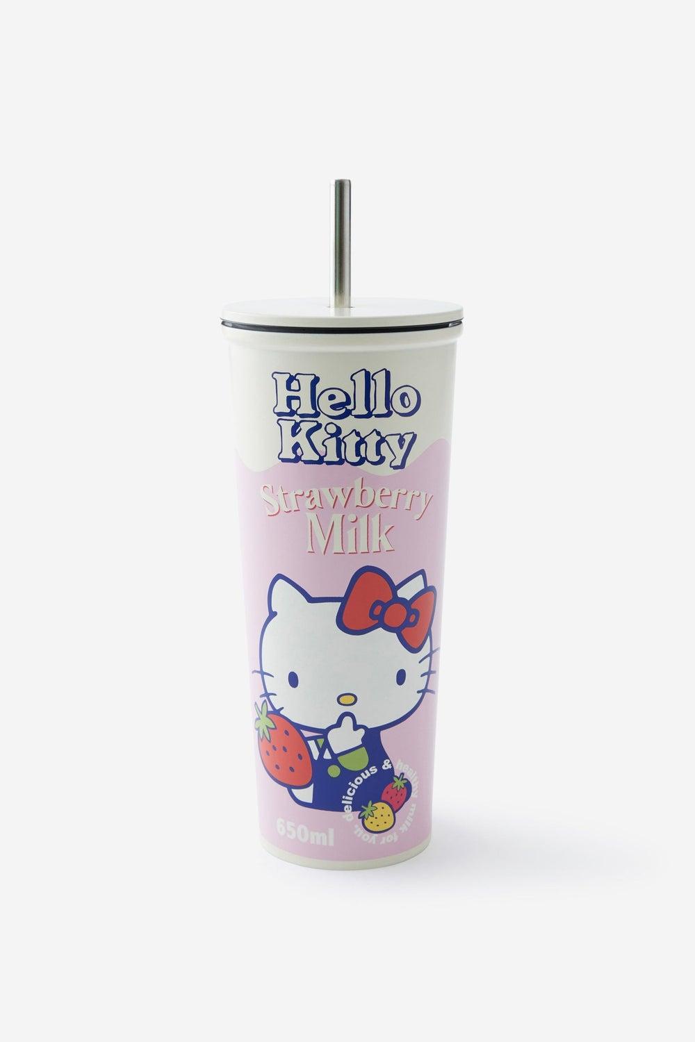 Hello Kitty Strawberry Metal Smoothie Cup - Image 1