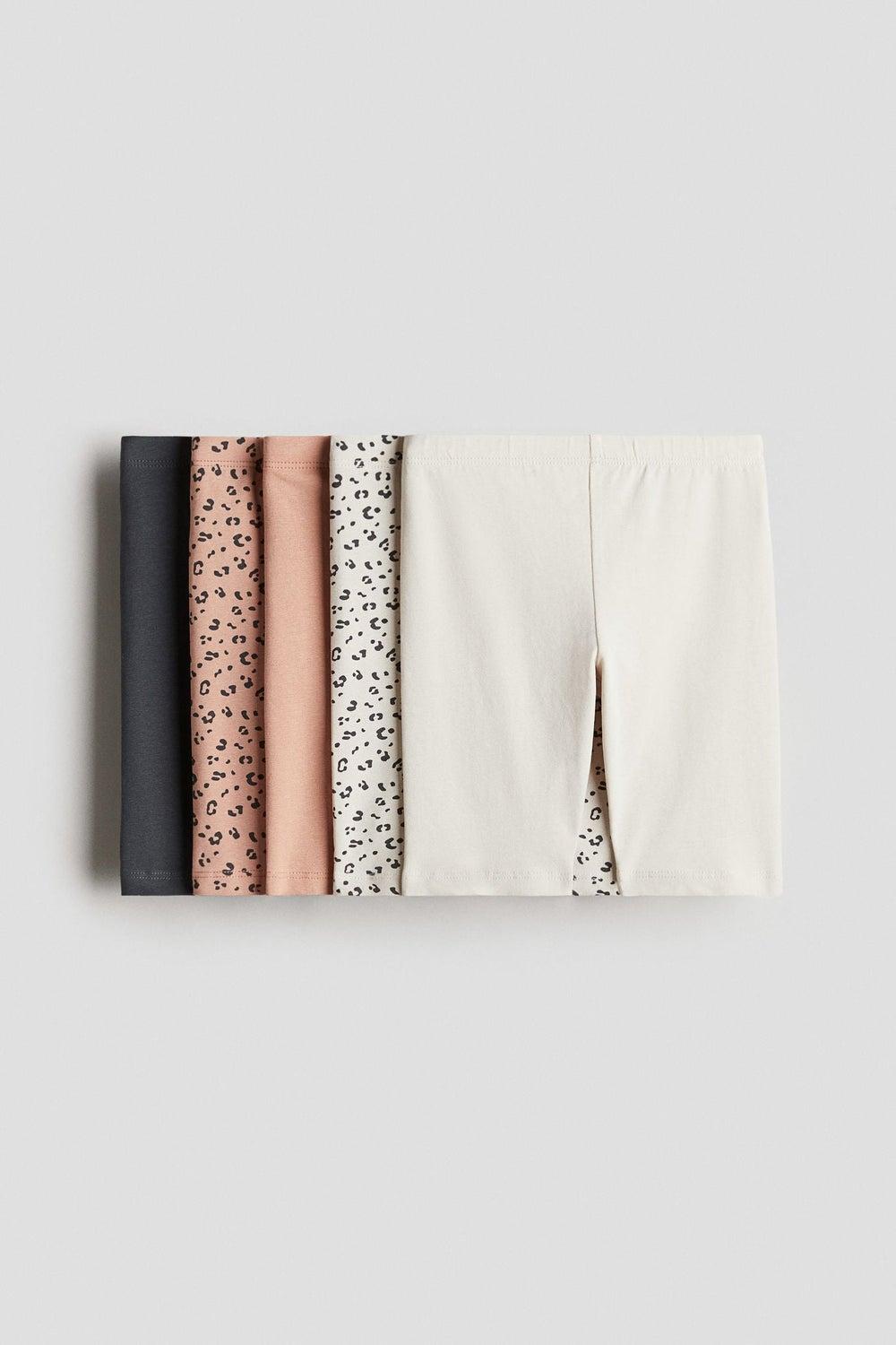 5-Pack Organic Cotton Girls Cycling Shorts - Image 1