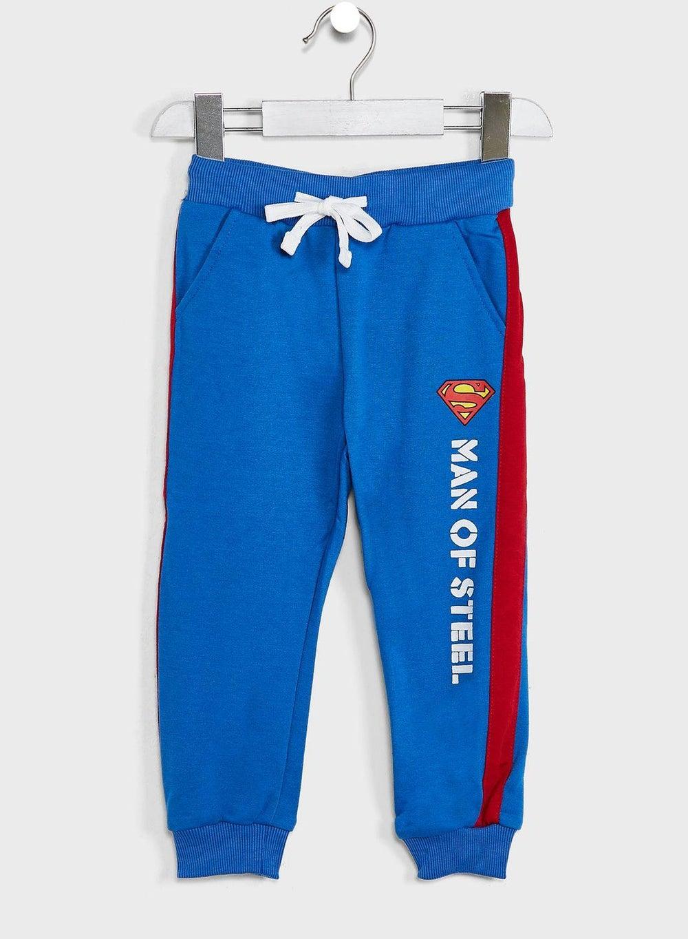 Youth Superman Graphic Blue Sweatpants - Image 1