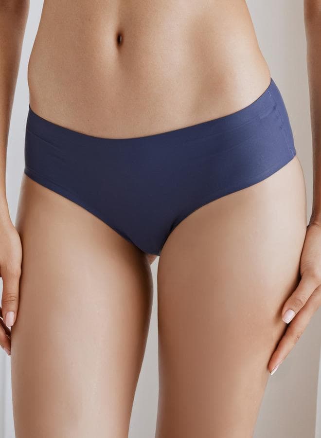 Blue Polyamide Briefs with Elastic Comfort Waist - Image 1
