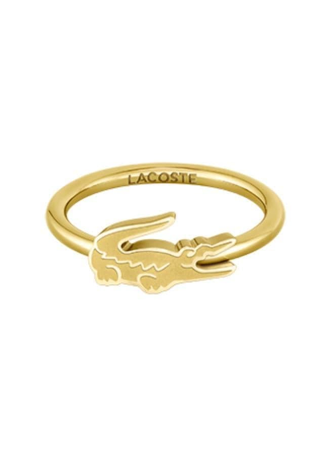 Lacoste Crocodile Gold Statement Ring 2040054B - Image 1