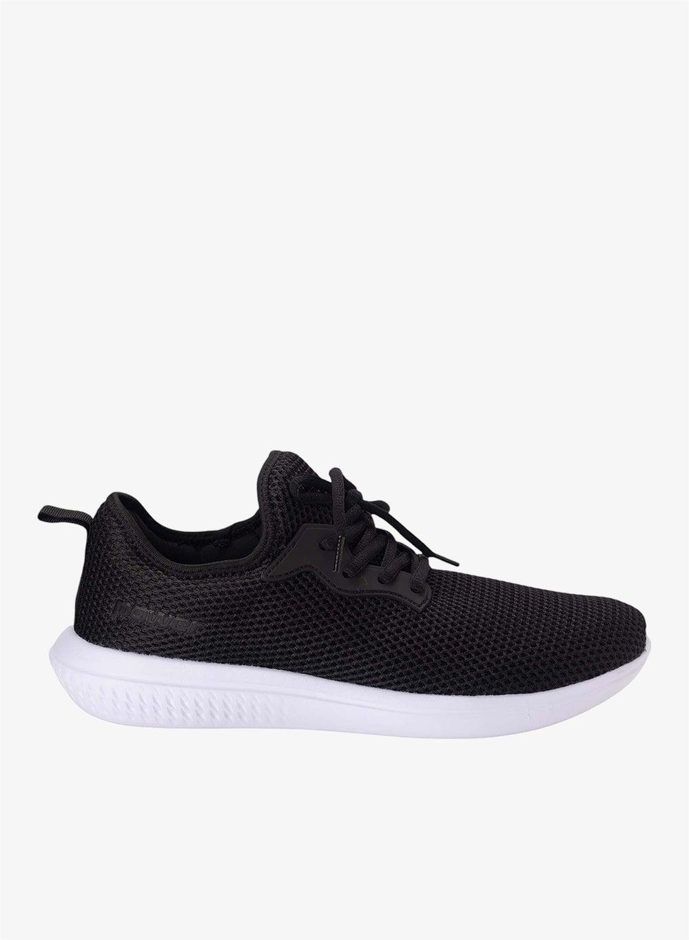 Active Lace-Up Sneakers Black Low-Top Comfort - Image 1