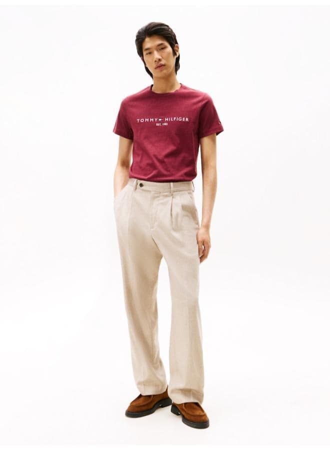 Slim Logo Embroidery Jersey T-Shirt MW0MW11797XTW - Image 1