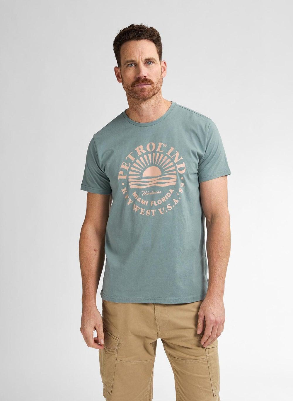Men’s Classic Print T-Shirt 5188 Ocean - Image 1