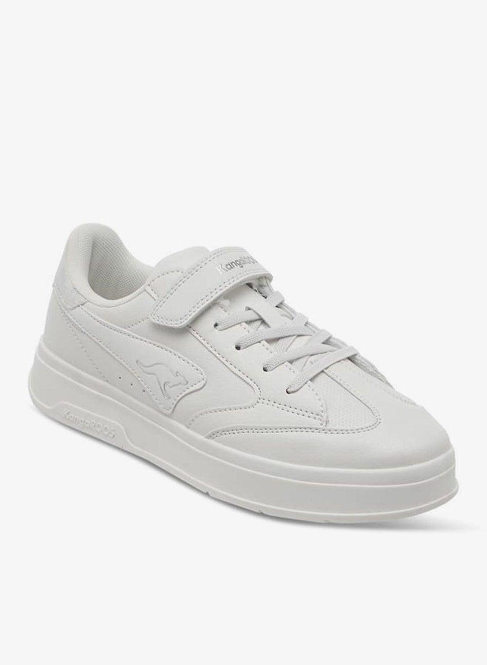 Panelled White Sports Sneakers 10273 Hook & Loop - Image 1