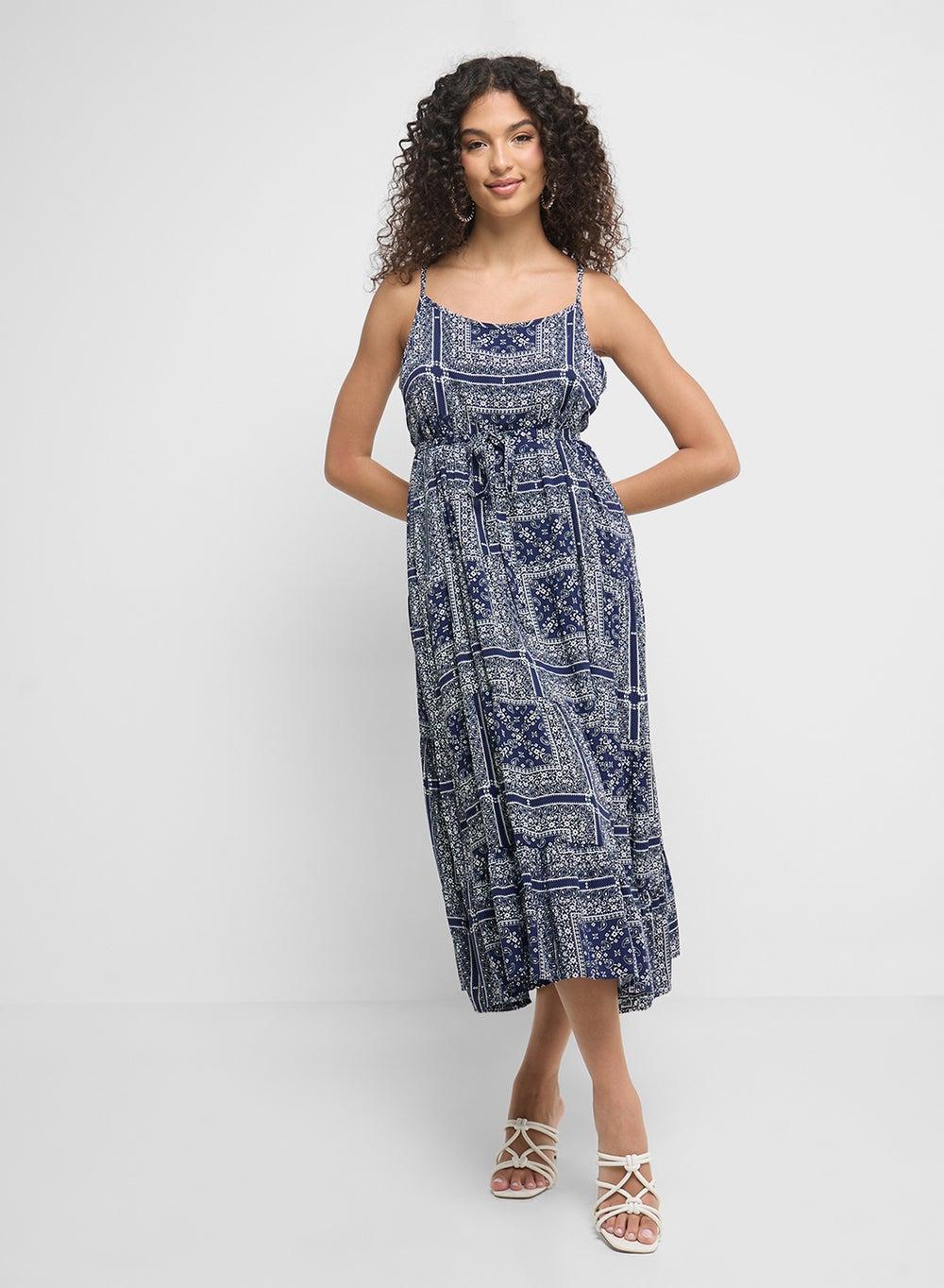 Cami Paisley Tiered Midi Dress 3599 - Image 1