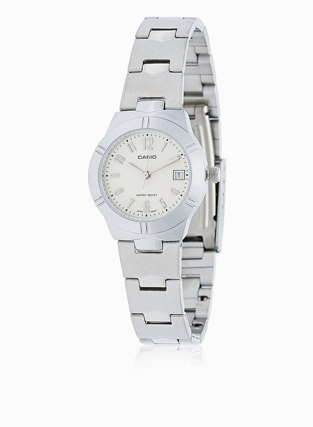 Casio LTP 1241D 7A2DF Silver Blue Dress Watch - Image 1