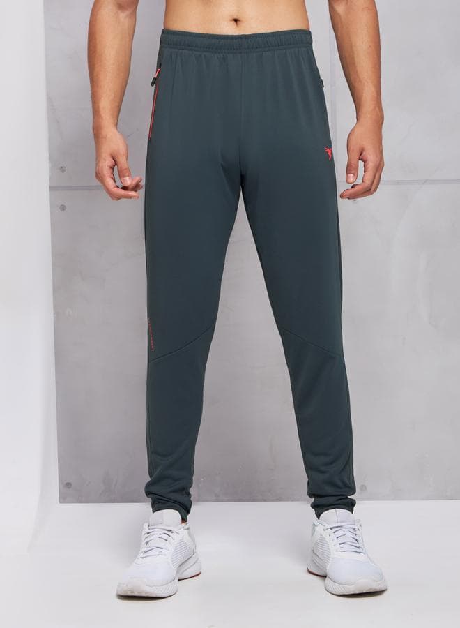 Technosport Grey Regular Fit Elastic Waist Track Pants - Image 1