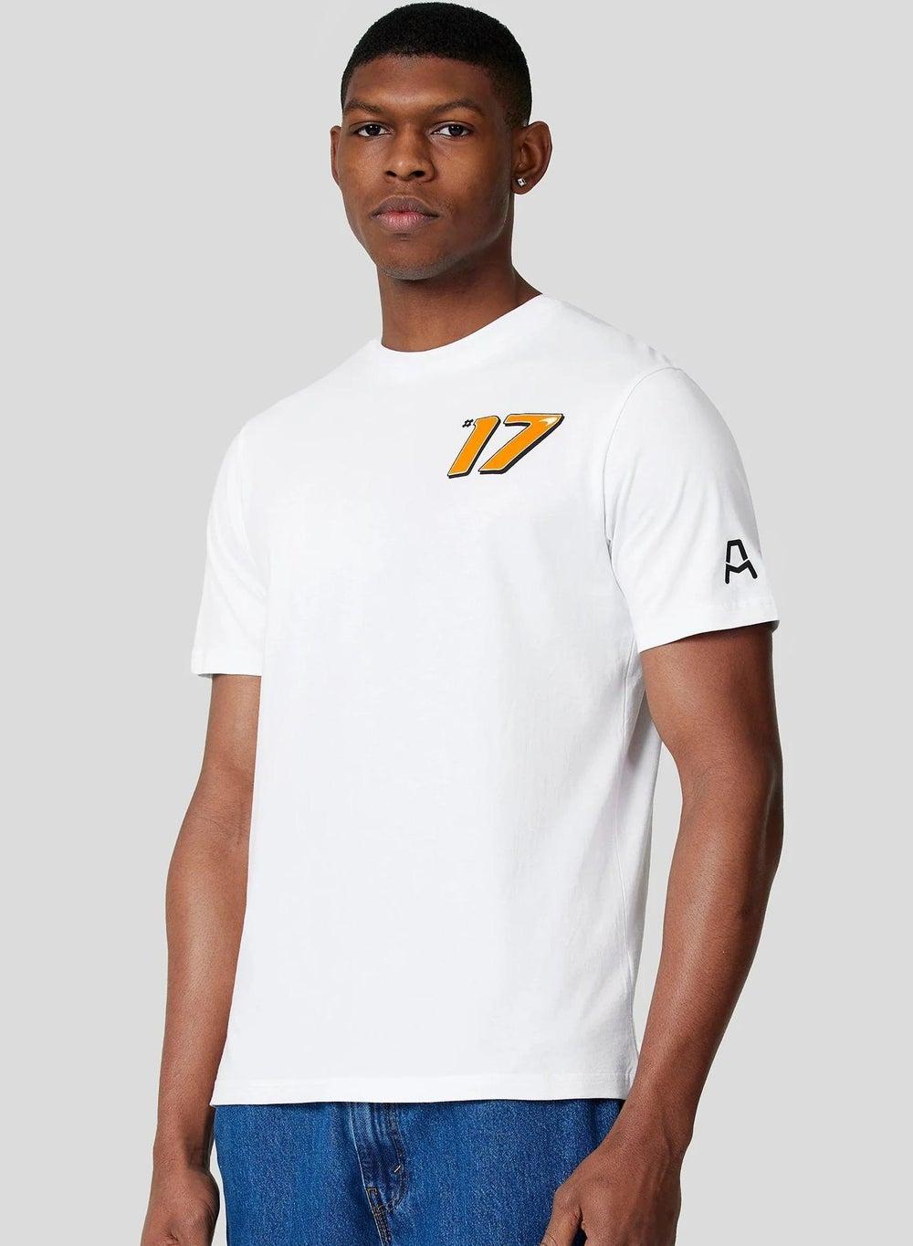 McLaren Kyle Larson Men’s White Signature T-Shirt - Image 1