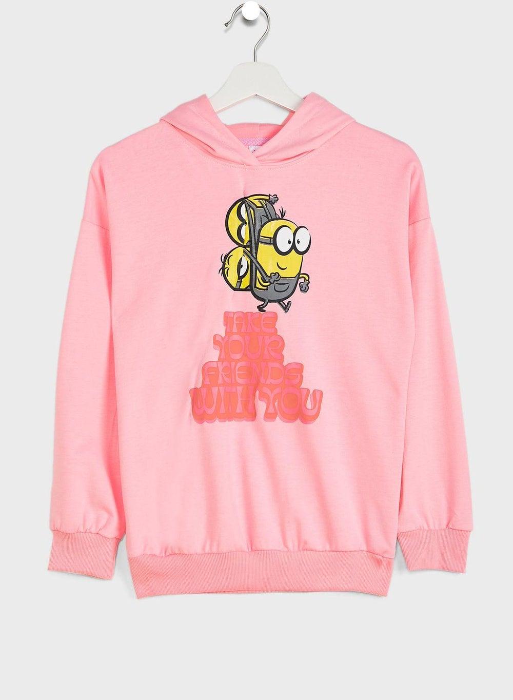 Youth Minions Graphic Hoodie Pullover - Image 1