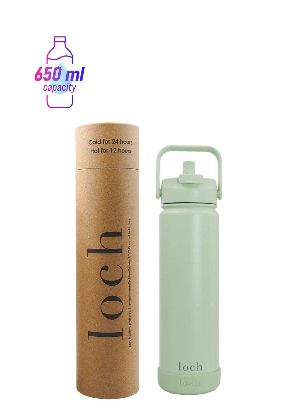 650ml Matcha Mint Monochrome Thermal Bottle - Image 1