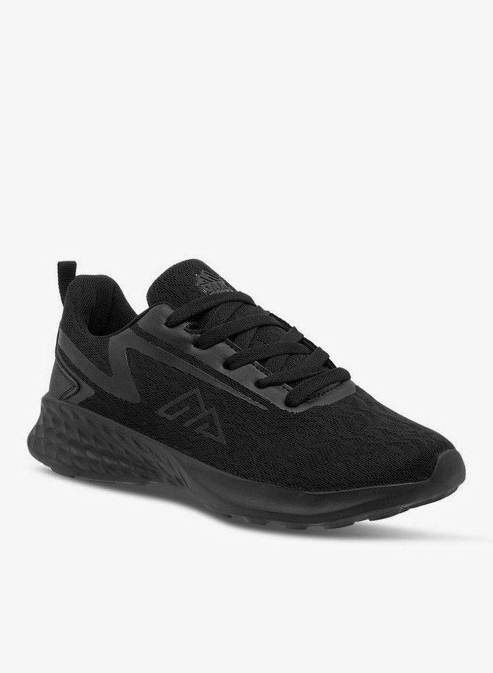 Textured Black Lace-Up Low Top Sports Shoes Sx20230074W - Image 1