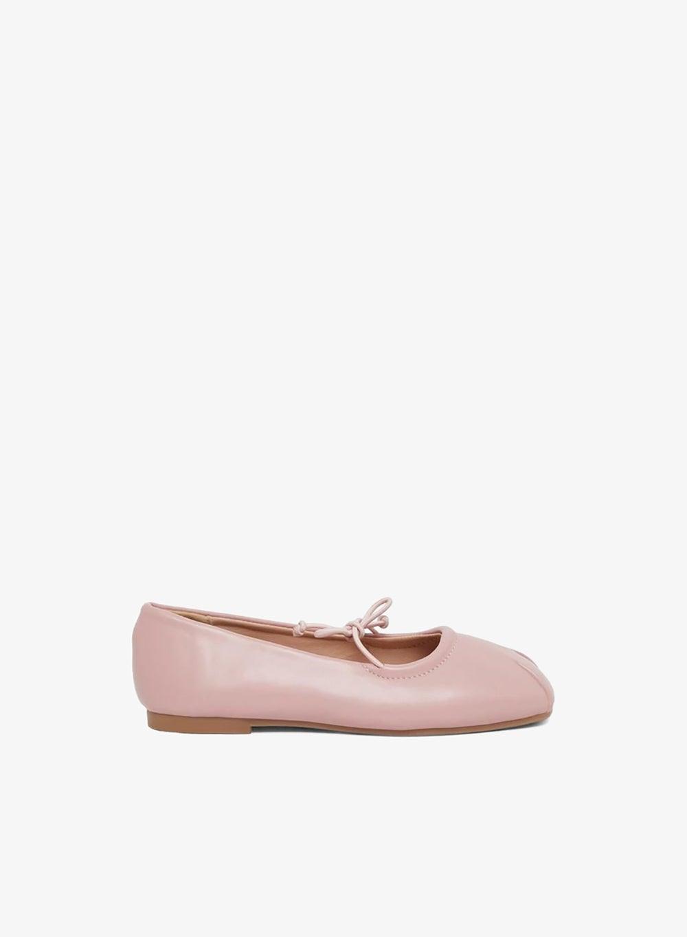 Styli Pink Solid Bow Slip-On Ballerinas - Image 1