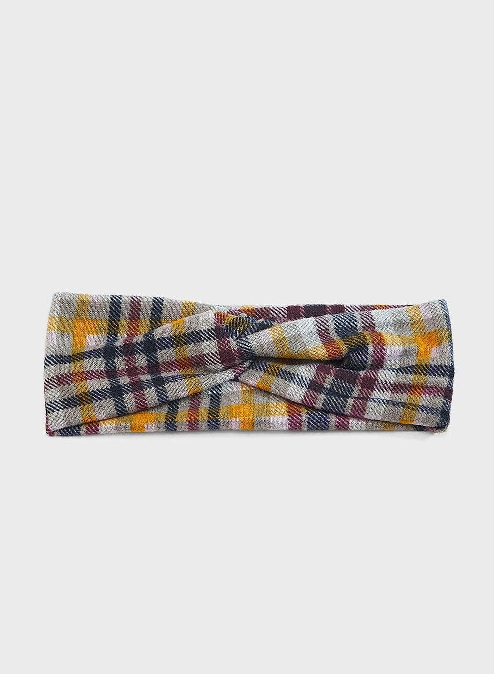 Kids Plaid Headband CL32203 Soft Stretch Fit - Image 1