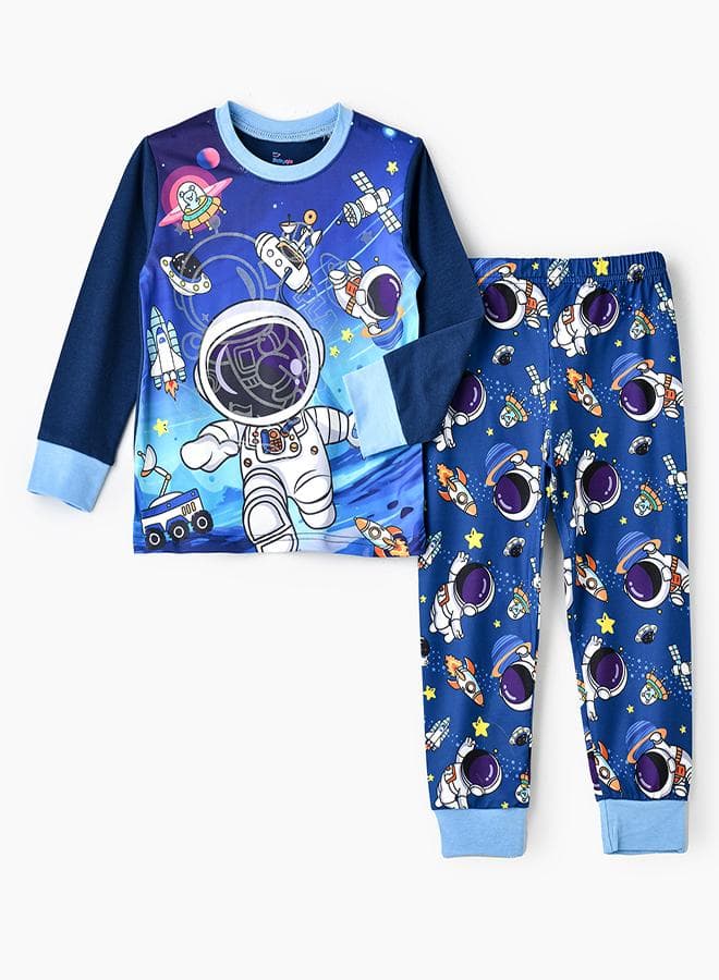 Glow-in-the-Dark Space Adventure Boys Pajama Set - Image 1