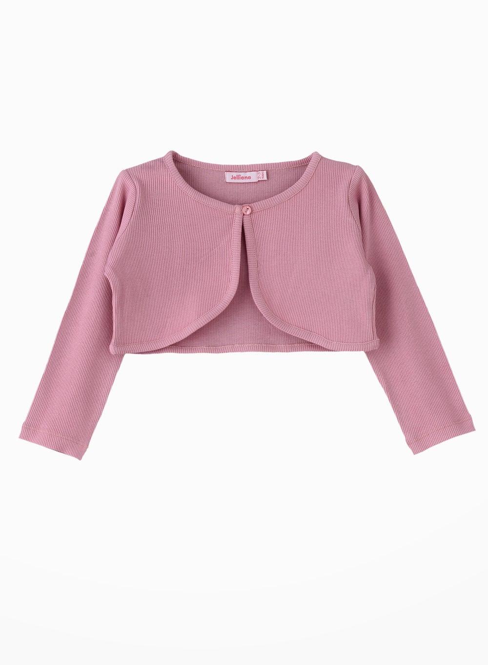 Girls Pink Cotton Knit Shrug Kting Sp2408B - Image 1