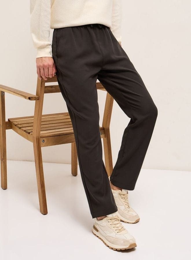 Men’s Korean Classic Elastic Waist Straight-Leg Trousers - Image 1