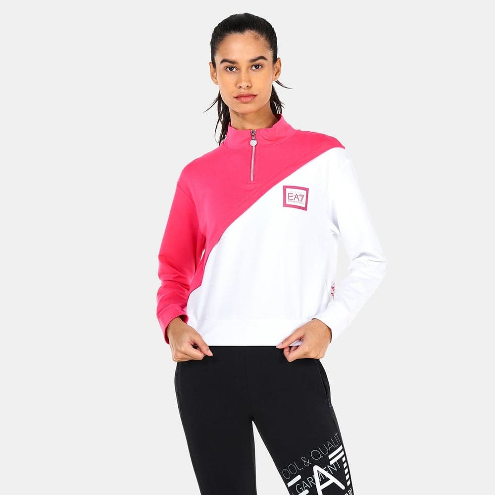 Train Master Half-Zip Cropped Sports Top - Image 1