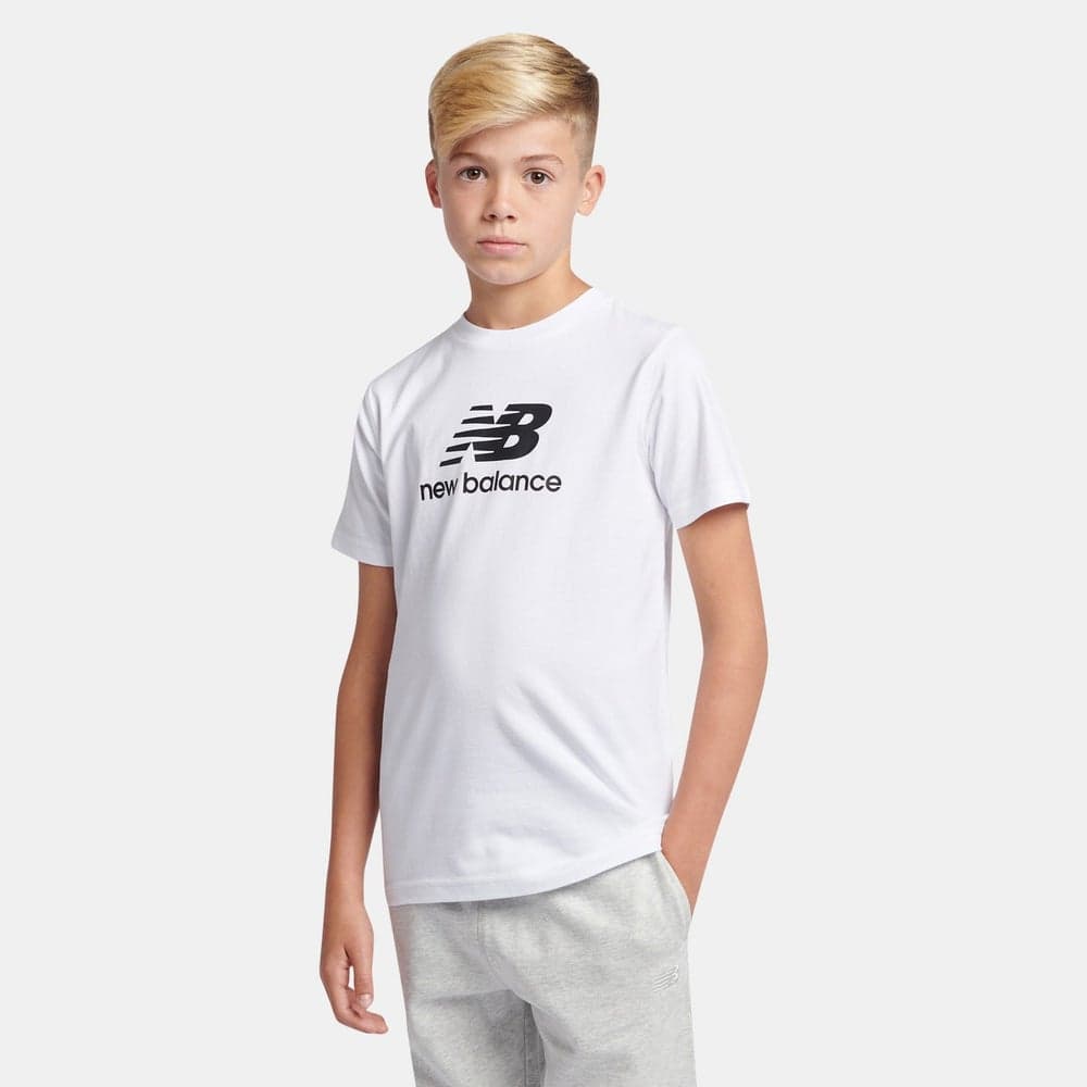 New Balance Kids Stacked Logo Cotton T-Shirt - Image 1