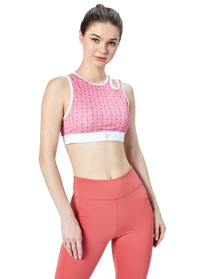 Zaecy High-Support Padded Sports Bra Pink - Image 1
