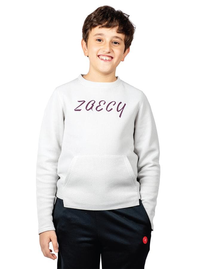 Shark Gray Boys Classic Crew Neck Sweatshirt - Image 1