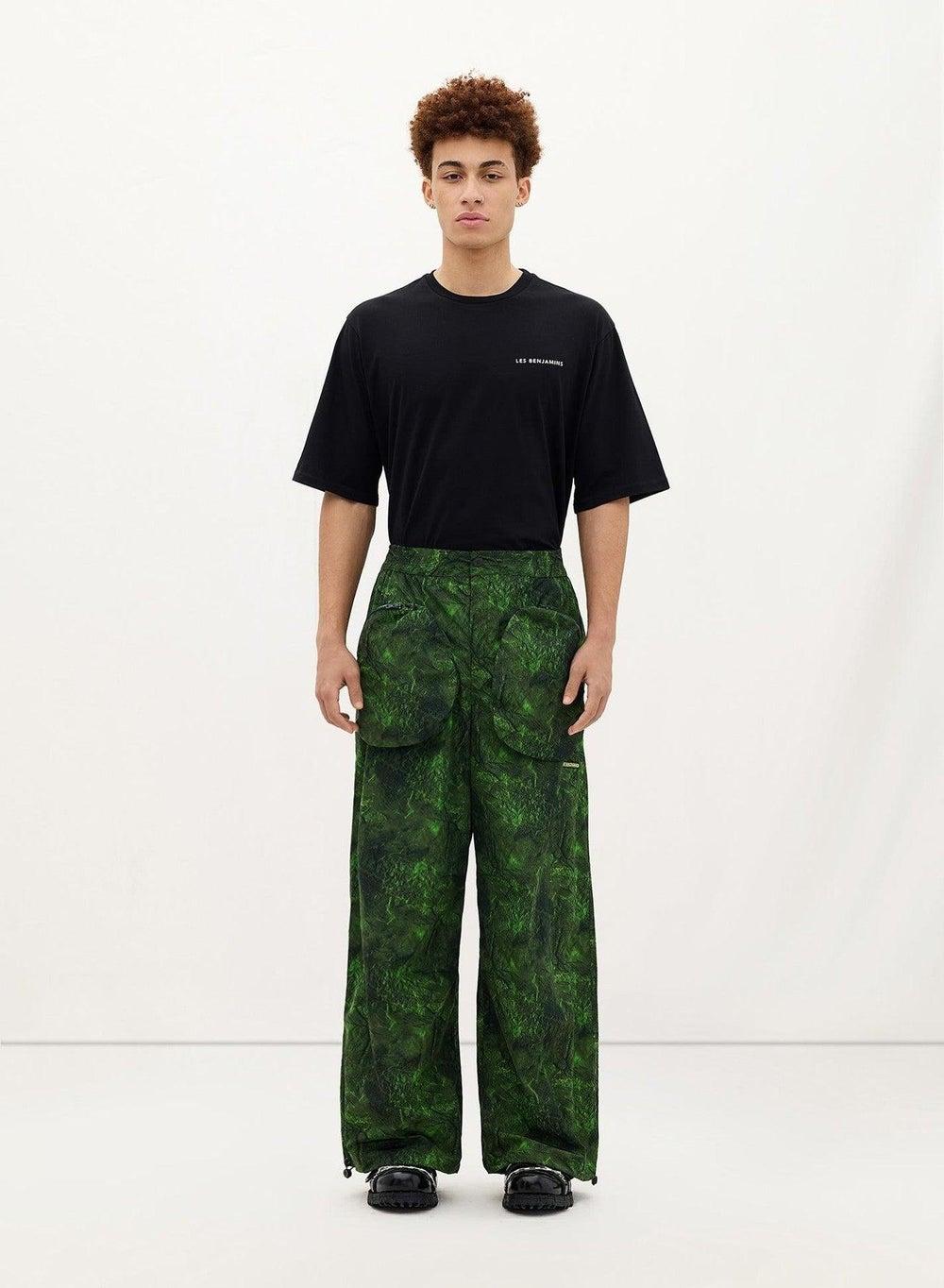 TRACK PANT 102 Green Stone Wide-Leg Track Pants - Image 1
