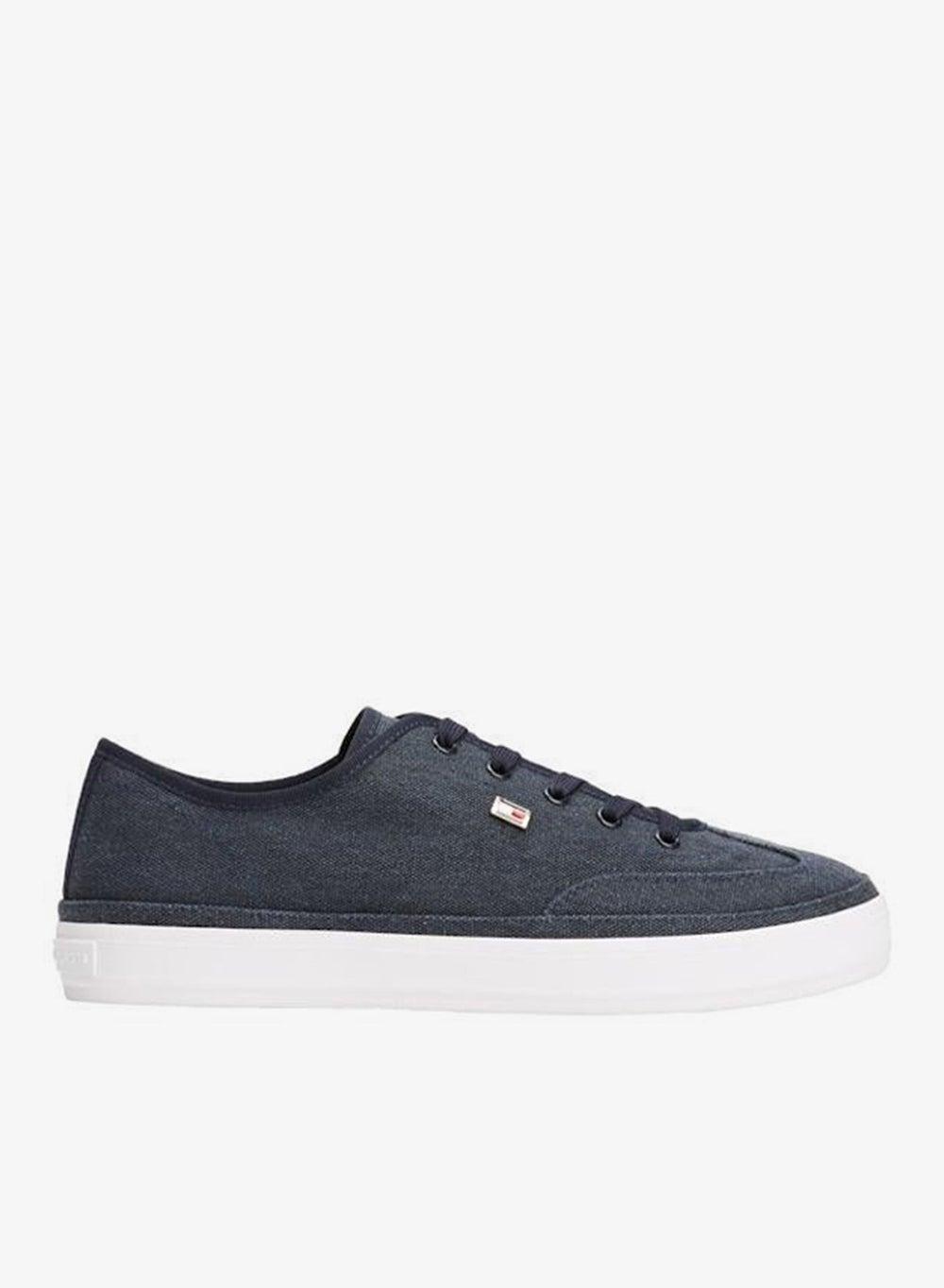 Washed Canvas Low Top Platform Sneakers Fw0Fw08894Dw6 - Image 1