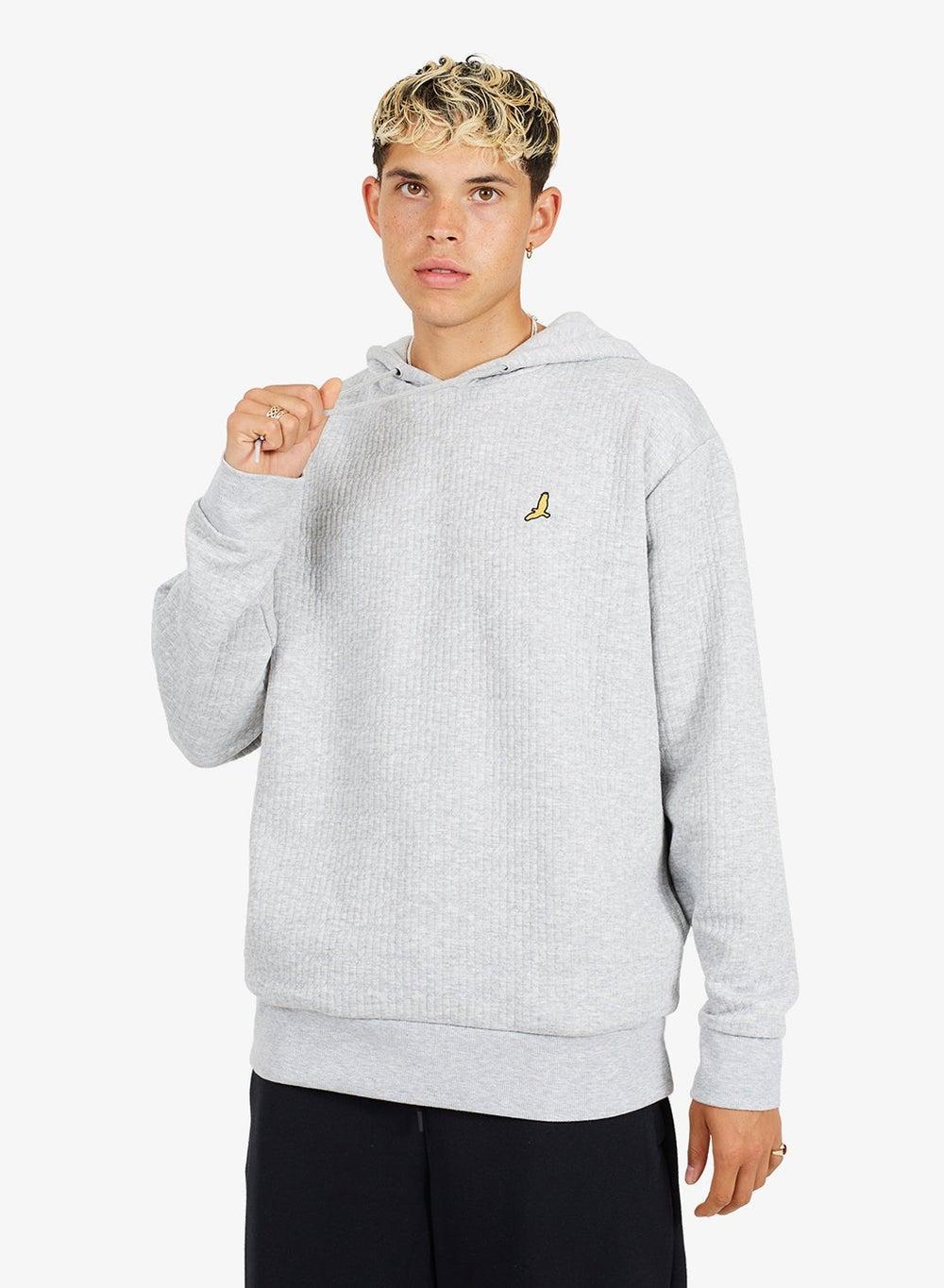 Men’s LT Grey Marl Pullover Hoodie Mss 675Rutter - Image 1