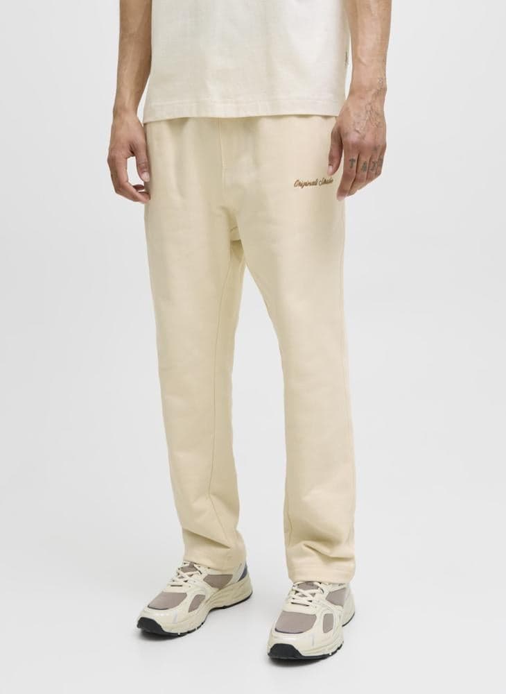 Beige Logo Drawstring Sweatpants 12282553 - Image 1