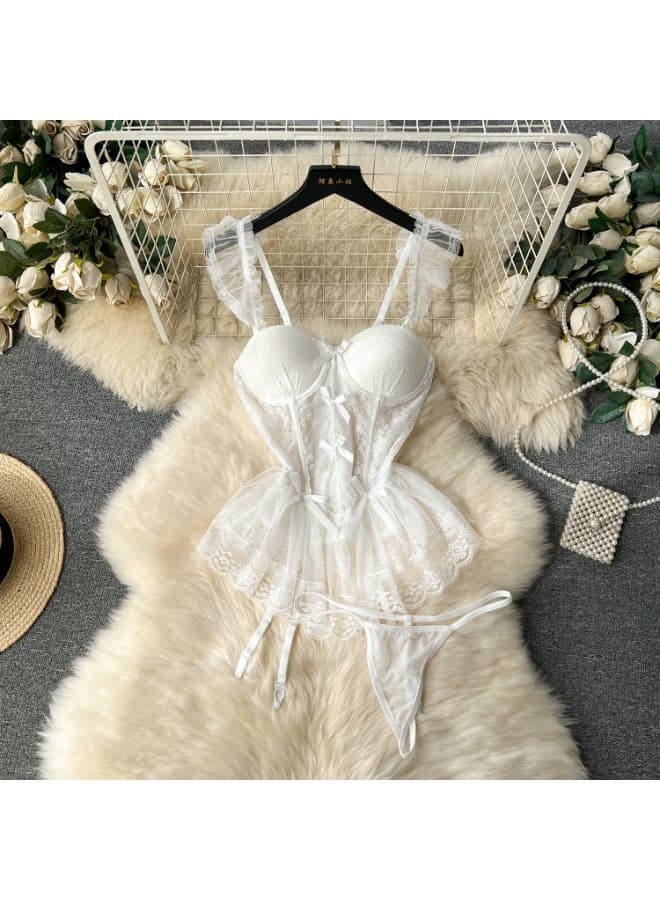 Elegant Lace Corset Set with Adjustable Straps - Image 1