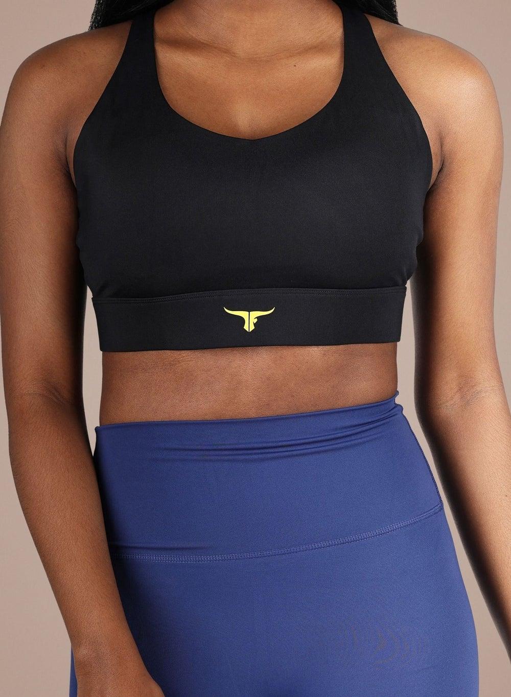 StrikeZone Spaghetti Sports Bra Black Performance Fit - Image 1
