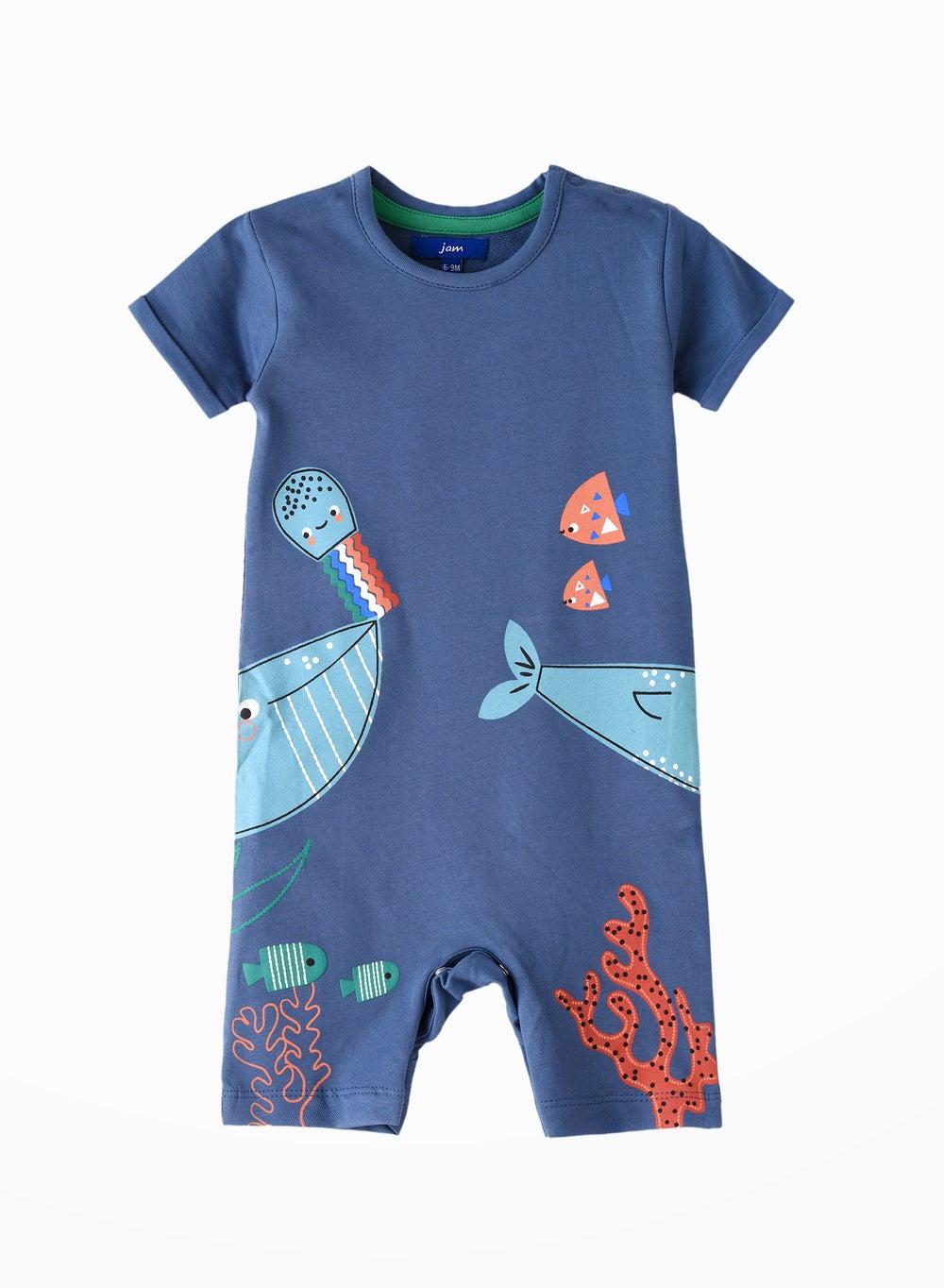 Oainb SP2412 Boys Cotton Romper Summer Casual Comfort - Image 1