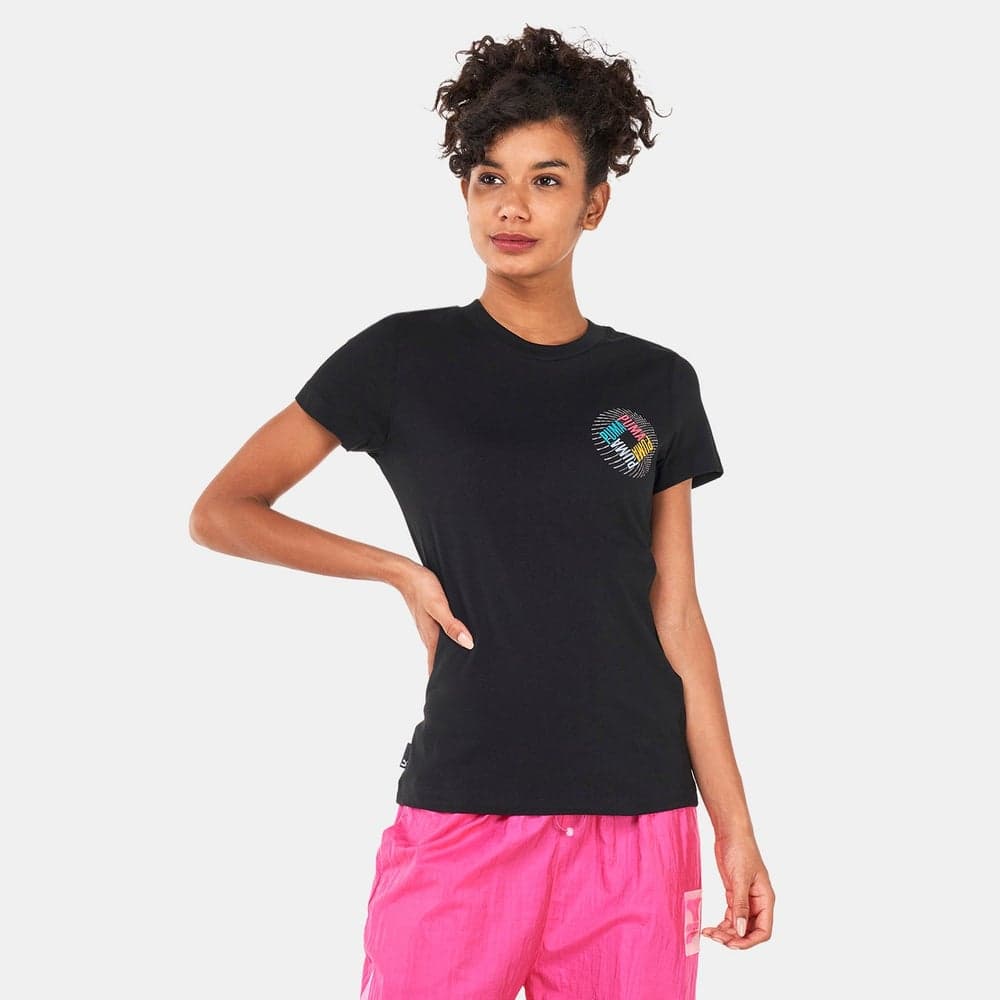 PUMA SWxP Graphic Cotton T-Shirt Black - Image 1