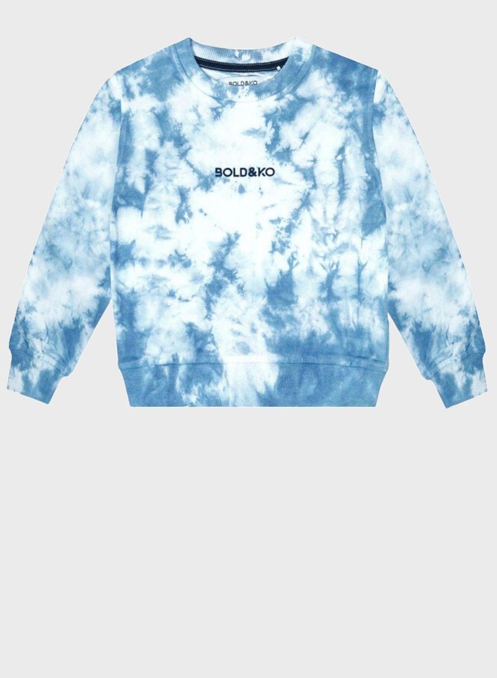 Kids Tie Dye Cotton Terry Sweatshirt - Image 1