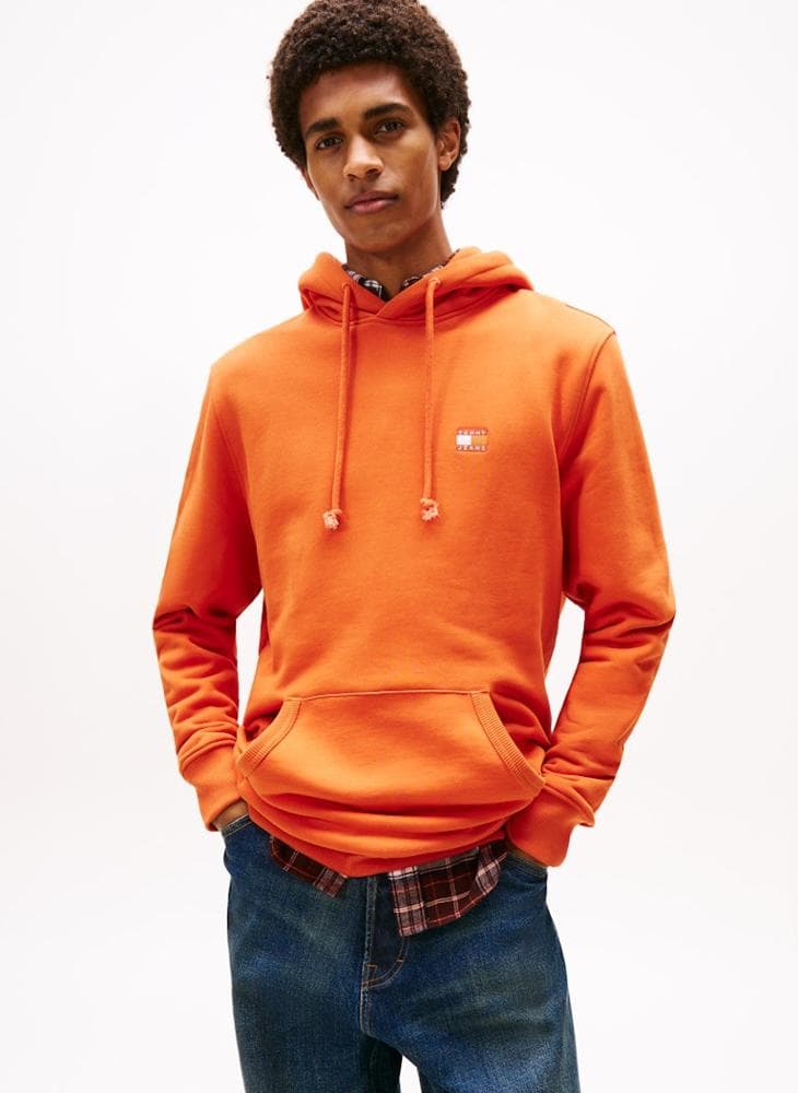 Tonal Tommy Badge Cotton Hoody Dm0Dm202580Jg - Image 1