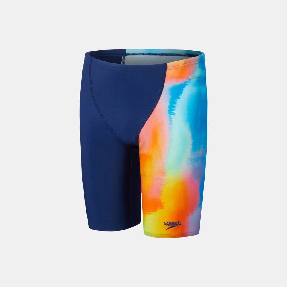 Speedo Kids Digital V-Cut Swimming Jammers Blue - Image 1