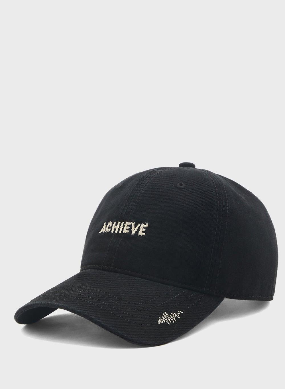 Achieve Ti3189B Embroidered Curve Peak Cap Black - Image 1