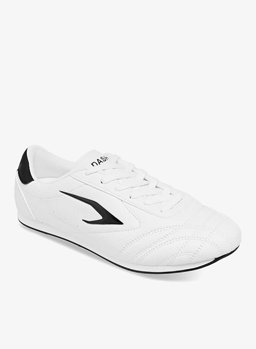 White Stitch Detail Lace-Up Sneakers 14Rx5 10827W - Image 1