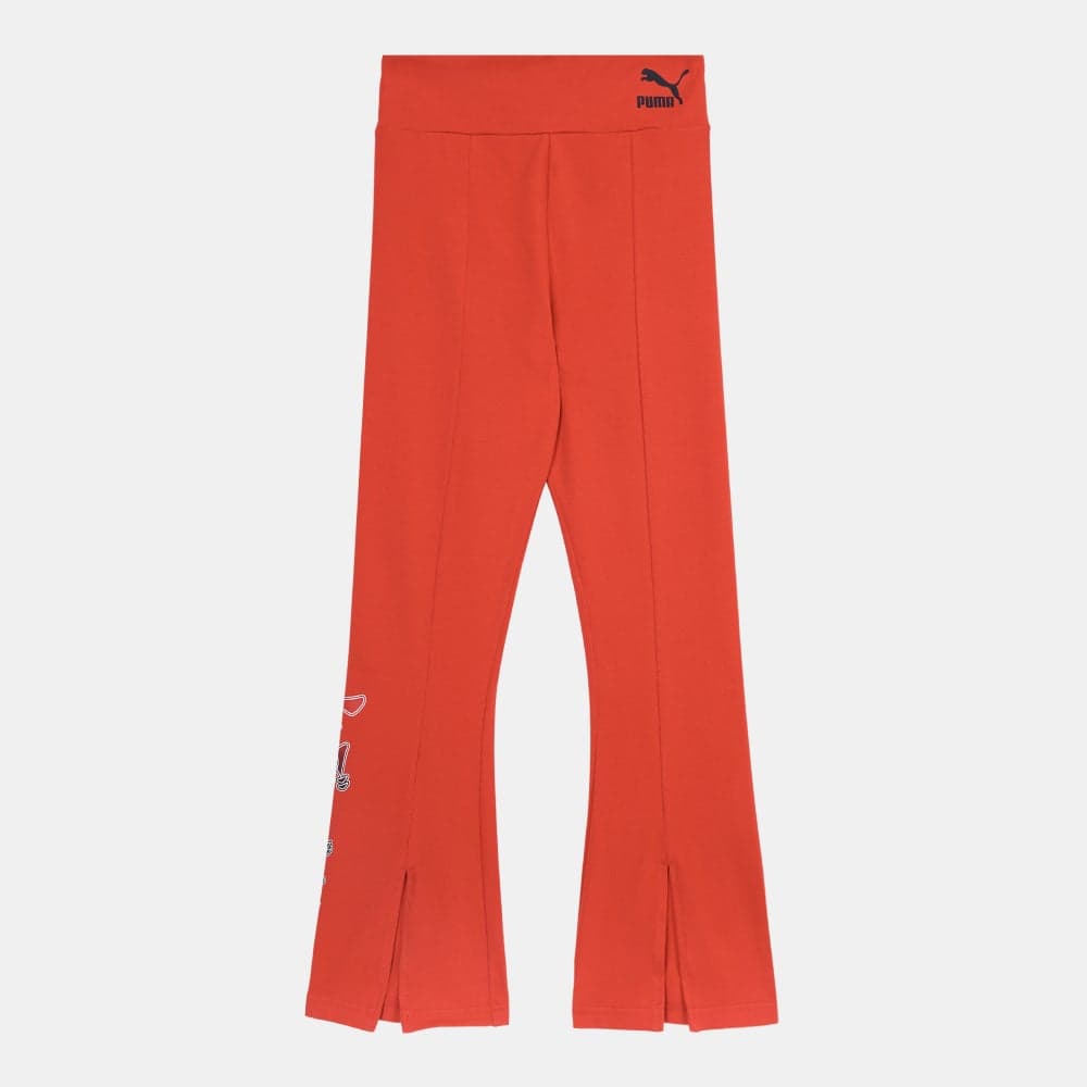 PUMA x MIRACULOUS Girls Flared Leggings Orange - Image 1
