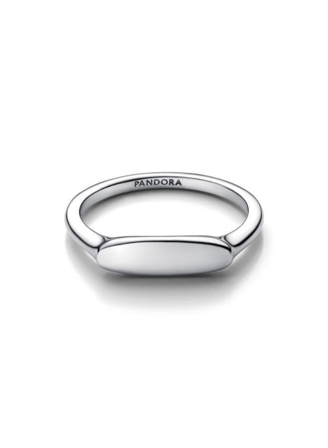 Sterling Silver Engravable Bar Ring - Image 1