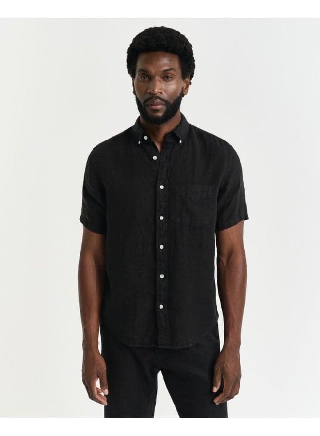 Garment-Dyed Linen Shirt Regular Fit Casual Classic - Image 1