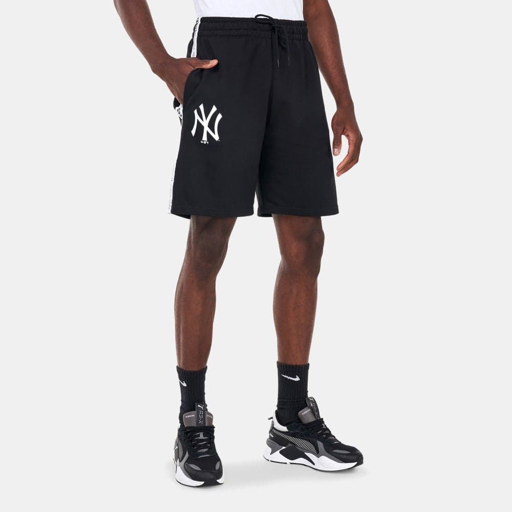 New York Yankees Taping Shorts Black Cotton Blend - Image 1