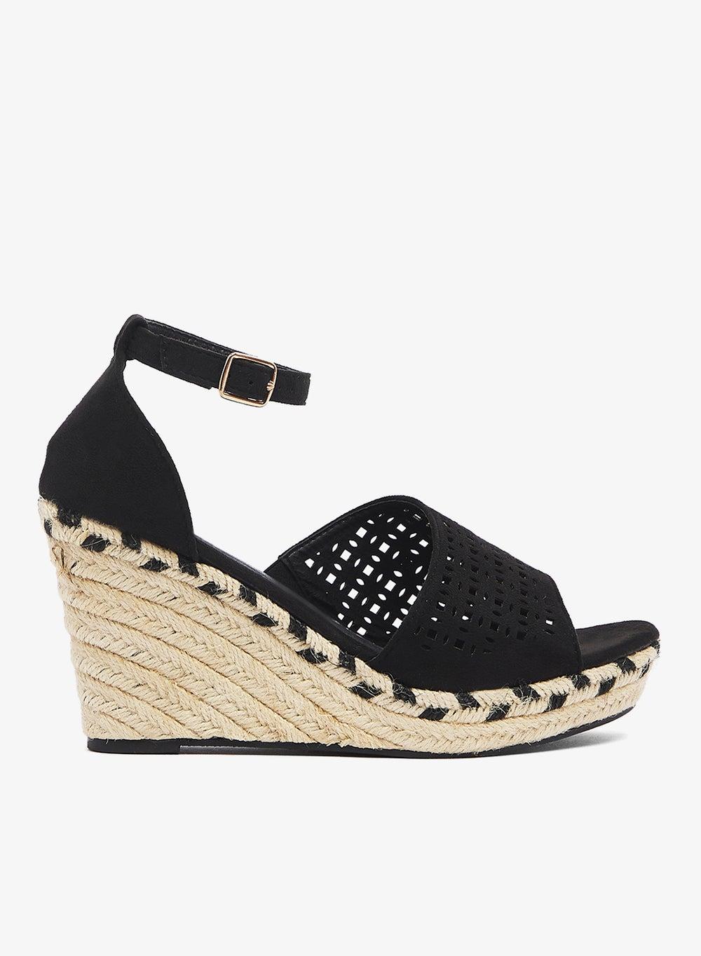 Black High Wedge Sandal F10982Af1 - Image 1