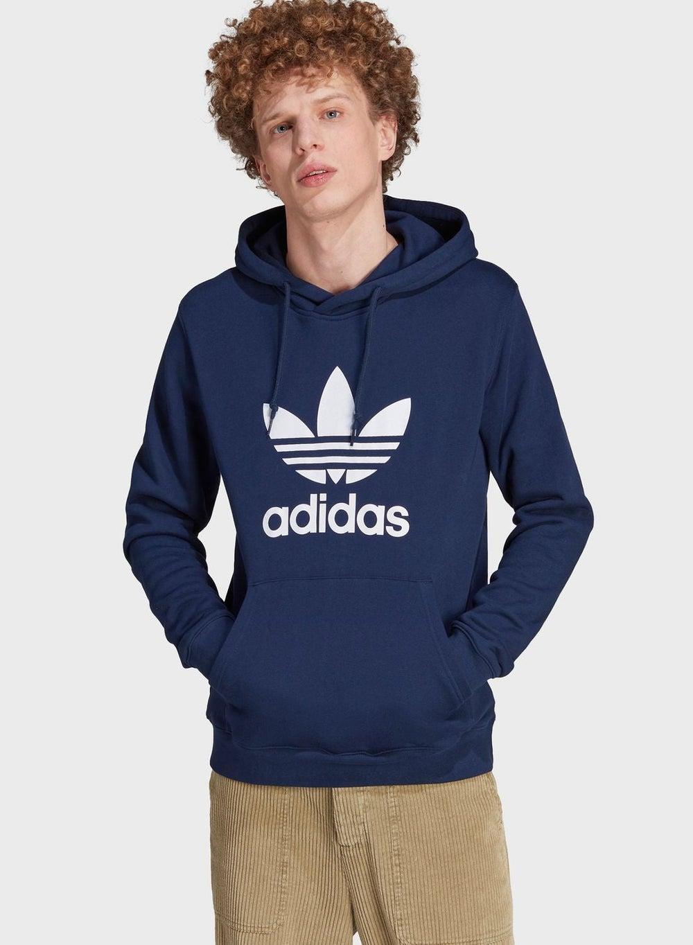 Adidas Trefoil Hoodie IM4496 Navy Cotton Classic - Image 1