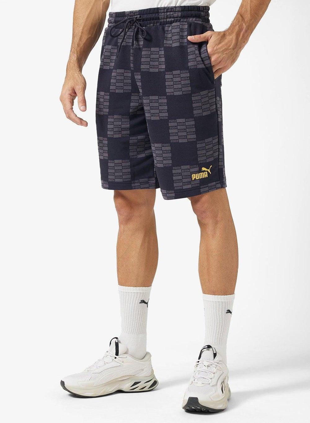 PUMA 10" United All-Over Print Shorts Navy - Image 1