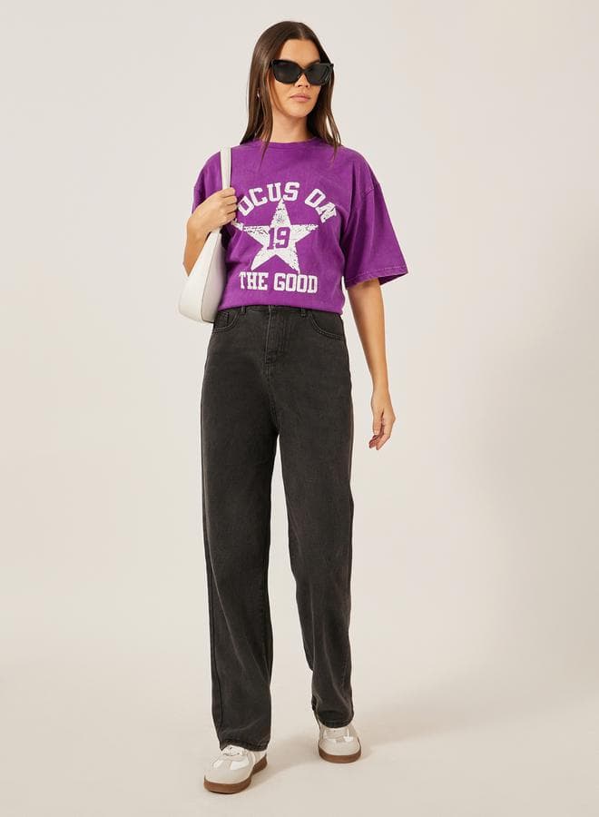 Grey Straight Fit Mid Rise Five-Pocket Jeans 7012611314 - Image 1